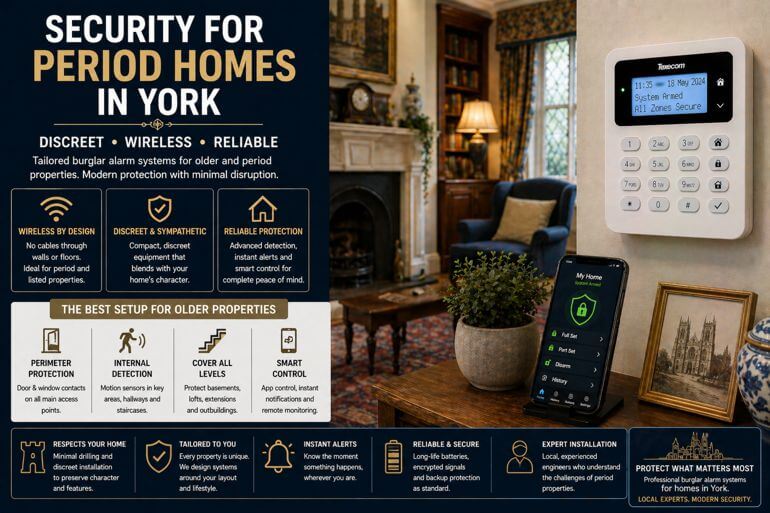 Burglar Alarms in York: What Is the Best Burglar Alarm Setup for Older and Period Properties?