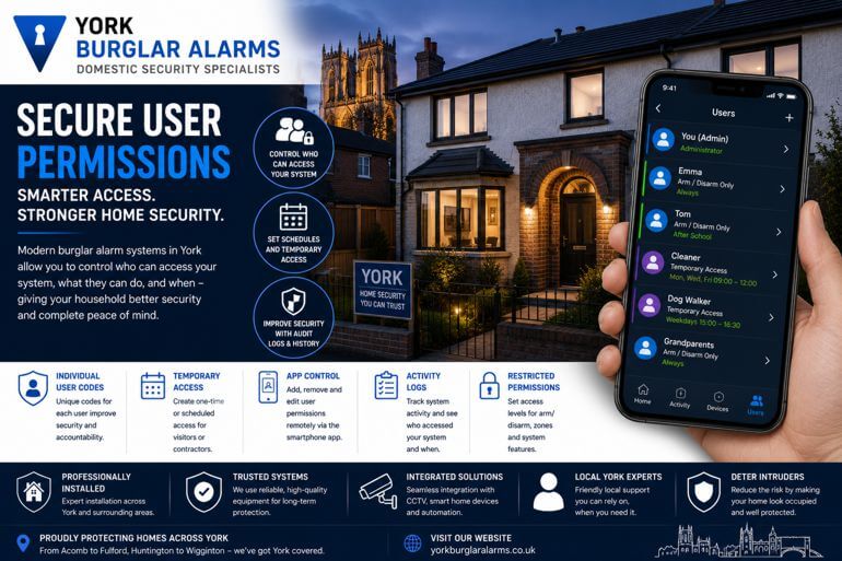York Burglar Alarms: Why Secure User Permissions Matter In Modern Domestic Alarm Systems